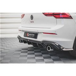 Maxton - Diffuseur Arrière Complet V.2 Volkswagen Golf GTI Mk8 Noir Brillant
