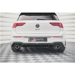 Maxton - Diffuseur Arrière Complet V.2 Volkswagen Golf GTI Mk8 Noir Brillant