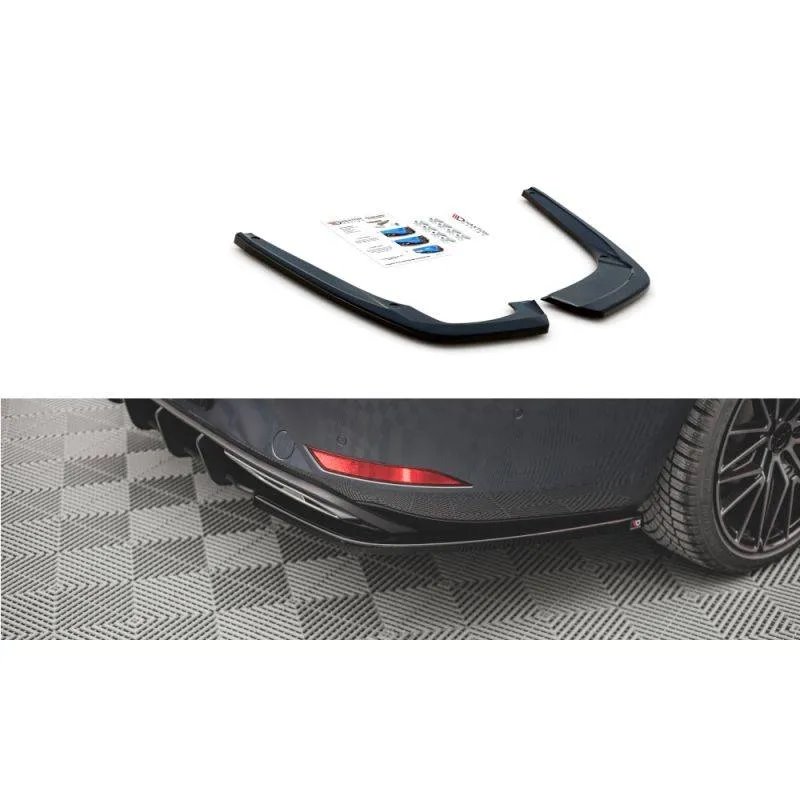Maxton - Lames De Pare-Chocs Arrière Latérales Seat Leon FR ST Mk4 Noir Brillant