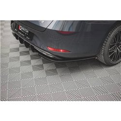 Maxton - Lames De Pare-Chocs Arrière Latérales Seat Leon FR ST Mk4 Noir Brillant