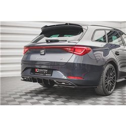 Maxton - Lames De Pare-Chocs Arrière Latérales Seat Leon FR ST Mk4 Noir Brillant
