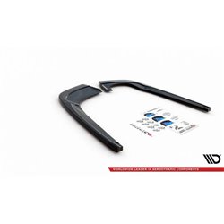 Maxton - Lames De Pare-Chocs Arrière Latérales Seat Leon FR ST Mk4 Noir Brillant