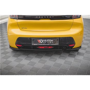 Maxton - Lames De Pare-Chocs Arrière Latérales Peugeot 208 Mk2 Noir Brillant