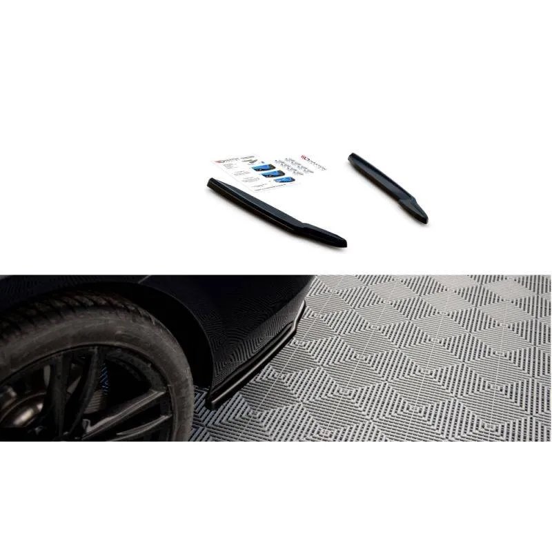 Maxton - Lames De Pare-Chocs Arrière Latérales BMW 6 GT G32 M-Pack Noir Brillant