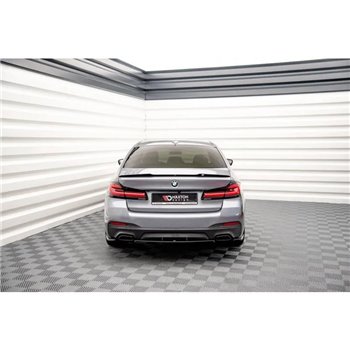 Maxton - Lames De Pare-Chocs Arrière Latérales BMW 5 G30 Facelift M-Pack Noir Brillant
