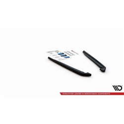 Maxton - Lames De Pare-Chocs Arrière Latérales BMW 5 G30 Facelift M-Pack Noir Brillant