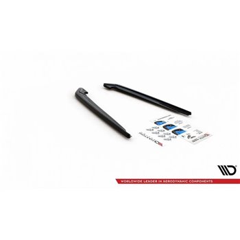 Maxton - Lames De Pare-Chocs Arrière Latérales BMW 5 G30 Facelift M-Pack Noir Brillant