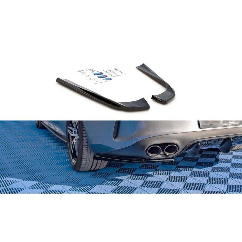 Maxton - Lames De Pare-Chocs Arrière Latérales Mercedes-AMG E53 Coupe C238 / Cabriolet A238 Noir Brillant