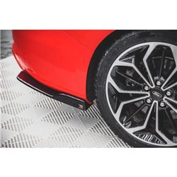 Maxton - Lames De Pare-Chocs Arrière Latérales V.2 Ford Focus ST-Line Estate Mk4 Noir Brillant