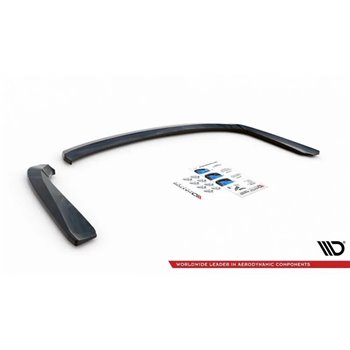 Maxton - Lames De Pare-Chocs Arrière Latérales Mistubishi Lancer Sportback Mk8 Noir Brillant