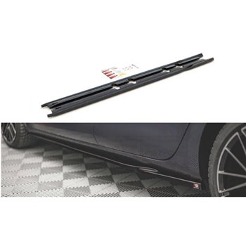 Maxton - Rajouts Des Bas De Caisse V.1 Seat Leon FR ST / Hatchback Mk4 / Cupra Leon ST / Hatchback Mk1 / Mk1 Facelift Noir Brill