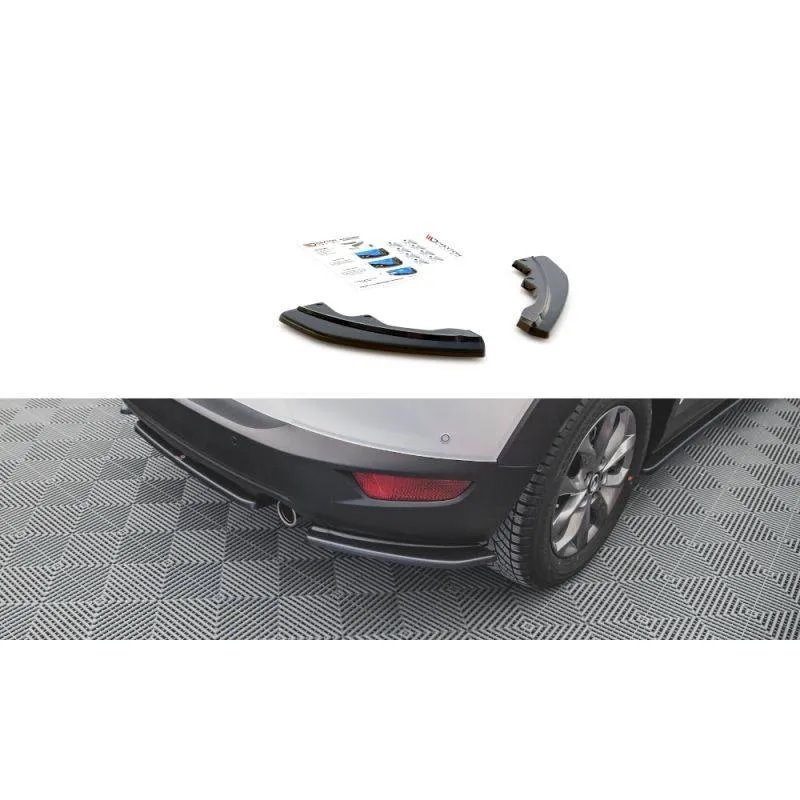 Maxton - Lames De Pare-Chocs Arrière Latérales Mazda CX-3 Noir Brillant