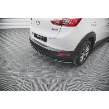 Maxton - Lames De Pare-Chocs Arrière Latérales Mazda CX-3 Noir Brillant