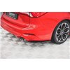 Maxton - Lames De Pare-Chocs Arrière Latérales V.1 Ford Focus ST-Line Estate Mk4 Noir Brillant