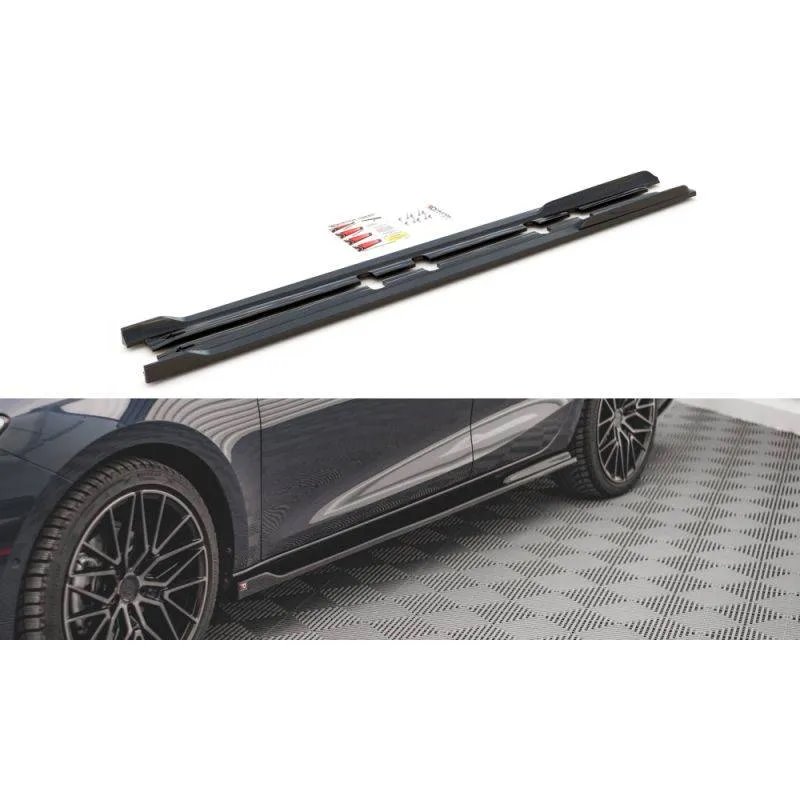 Maxton - Rajouts Des Bas De Caisse V.2 Seat Leon FR ST / Hatchback Mk4 / Cupra Leon ST / Hatchback Mk1 / Mk1 Facelift Noir Brill
