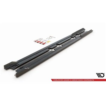 Maxton - Rajouts Des Bas De Caisse V.2 Seat Leon FR ST / Hatchback Mk4 / Cupra Leon ST / Hatchback Mk1 / Mk1 Facelift Noir Brill