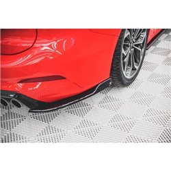 Maxton - Lames De Pare-Chocs Arrière Latérales V.4 (Pour jupe arrière v.1) Ford Focus ST-Line Estate Mk4 Noir Brillant