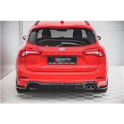 Maxton - Lames De Pare-Chocs Arrière Latérales V.4 (Pour jupe arrière v.1) Ford Focus ST-Line Estate Mk4 Noir Brillant