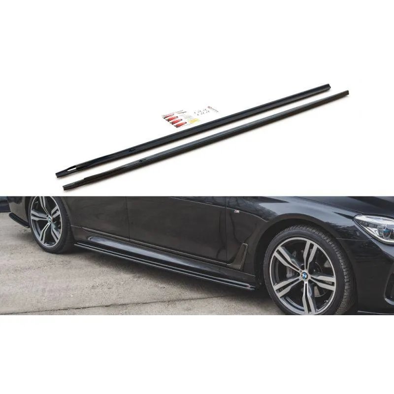 Maxton - Rajouts Des Bas De Caisse BMW 7 M-Pack G11 Noir Brillant