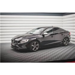 Maxton - Rajouts Des Bas De Caisse Volvo S60 R-Design Mk2 Noir Brillant