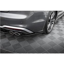 Maxton - Lames De Pare-Chocs Arrière Latérales Audi S5 Sportback / Coupe F5 Facelift Noir Brillant