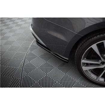 Maxton - Lames De Pare-Chocs Arrière Latérales Audi S5 Sportback / Coupe F5 Facelift Noir Brillant