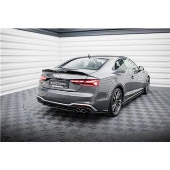 Maxton - Lames De Pare-Chocs Arrière Latérales Audi S5 Sportback / Coupe F5 Facelift Noir Brillant