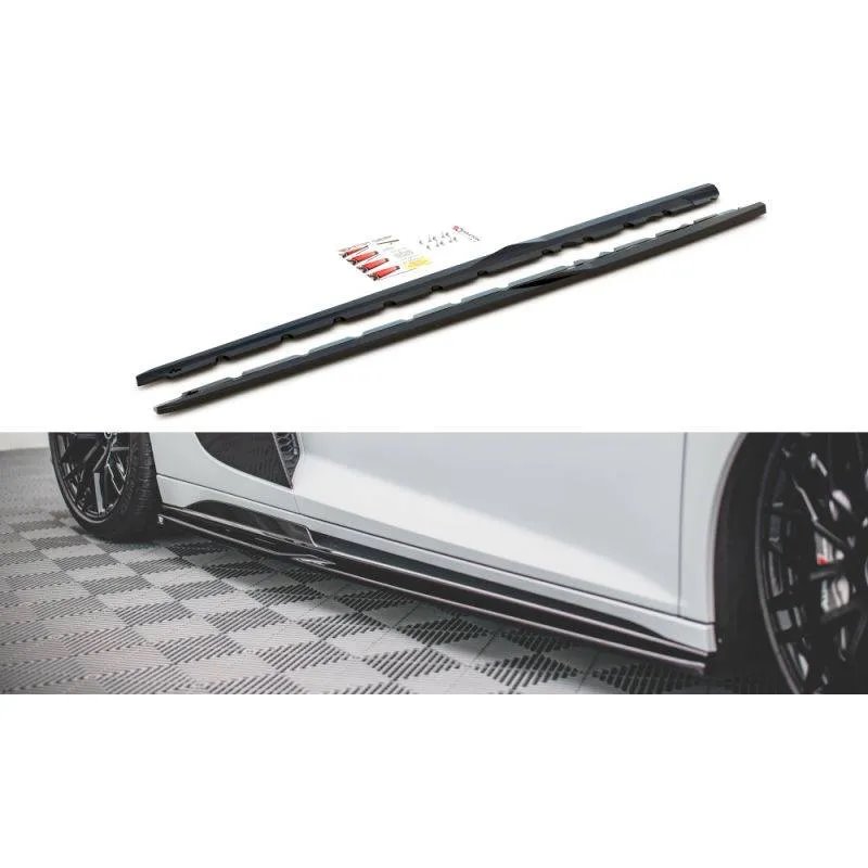 Maxton - Rajouts Des Bas De Caisse Audi R8 Mk2 Facelift Noir Brillant