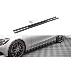 Maxton - Rajouts Des Bas De Caisse Mercedes-Benz C W205 Noir Brillant