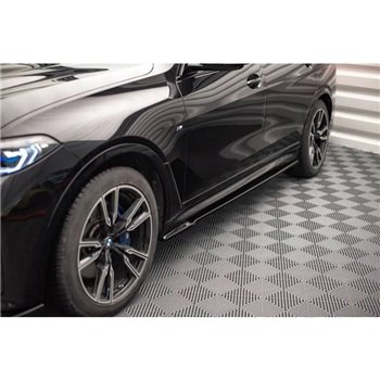 Maxton - Rajouts Des Bas De Caisse BMW X7 M-Pack G07 Noir Brillant
