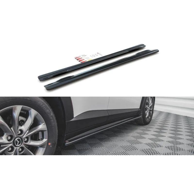 Maxton - Rajouts Des Bas De Caisse Mazda CX-3 Noir Brillant