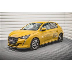 Maxton - Rajouts Des Bas De Caisse Peugeot 208 Mk2 Noir Brillant