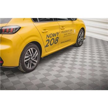 Maxton - Rajouts Des Bas De Caisse Peugeot 208 Mk2 Noir Brillant