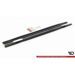 Maxton - Rajouts Des Bas De Caisse Audi S5 / A5 S-Line Sportback F5 Facelift Noir Brillant