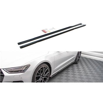 Maxton - Rajouts Des Bas De Caisse Audi A7 C8 Noir Brillant