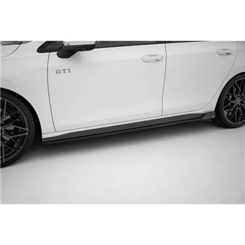 Maxton - Rajouts Des Bas De Caisse V.2 + Ailerons Volkswagen Golf GTI / GTE / GTI Clubsport / GTD / R-Line Mk8 Noir Brillant