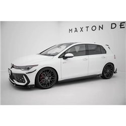 Maxton - Rajouts Des Bas De Caisse V.2 + Ailerons Volkswagen Golf GTI / GTE / GTI Clubsport / GTD / R-Line Mk8 Noir Brillant