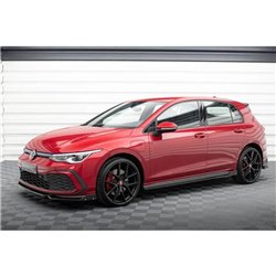 Maxton - Rajouts Des Bas De Caisse V.2 + Ailerons Volkswagen Golf GTI / GTE / GTI Clubsport / GTD / R-Line Mk8 Noir Brillant