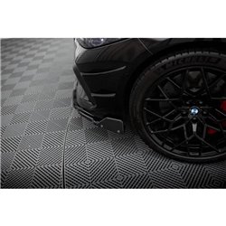 Maxton - Lame Du Pare-Chocs Avant V.1 + Ailerons BMW M8 Gran Coupe F93 / Coupe F92 Noir Brillant