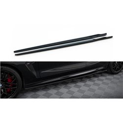 Maxton - Rajouts Des Bas De Caisse V.2 BMW M8 Gran Coupe F93 / 8 Gran Coupe M-Pack G16 Noir Brillant