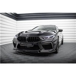 Maxton - Lame Du Pare-Chocs Avant V.3 BMW M8 Gran Coupe F93 / Coupe F92 Noir Brillant