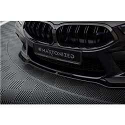 Maxton - Lame Du Pare-Chocs Avant V.2 BMW M8 Gran Coupe F93 / Coupe F92 Noir Brillant