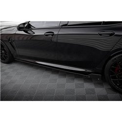 Maxton - Rajouts Des Bas De Caisse V.1 + Ailerons BMW M8 Gran Coupe F93 / 8 Gran Coupe M-Pack G16 Noir Brillant