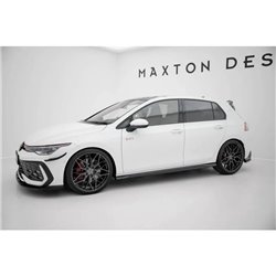 Maxton - Rajouts Des Bas De Caisse V.3 Volkswagen Golf GTI / GTE / GTI Clubsport / GTD / R-Line Mk8 Noir Brillant
