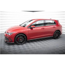 Maxton - Rajouts Des Bas De Caisse V.3 Volkswagen Golf GTI / GTE / GTI Clubsport / GTD / R-Line Mk8 Noir Brillant
