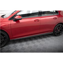 Maxton - Rajouts Des Bas De Caisse V.3 Volkswagen Golf GTI / GTE / GTI Clubsport / GTD / R-Line Mk8 Noir Brillant