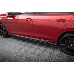 Maxton - Rajouts Des Bas De Caisse V.3 Volkswagen Golf GTI / GTE / GTI Clubsport / GTD / R-Line Mk8 Noir Brillant