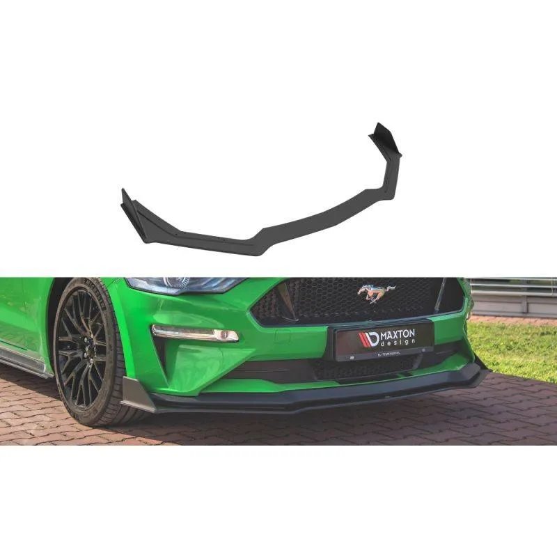 Maxton - Street Pro Lame Du Pare-Chocs Avant V.2 Ford Mustang GT MK6 Facelift Noir