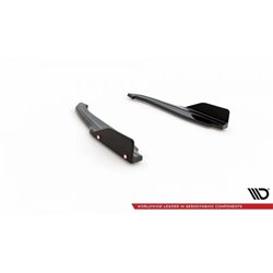 Maxton - Lames De Pare-Chocs Arrière Latérales V.1 + Ailerons BMW M8 Gran Coupe F93 Noir Brillant