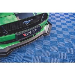 Maxton - Street Pro Lame Du Pare-Chocs Avant V.1 Ford Mustang GT Mk6 Facelift Noir + Rabats Brillant 